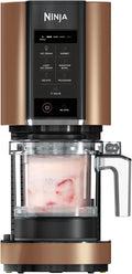 Ninja CREAMi Ice Cream and Frozen Dessert Maker with 3 Containers, 7 Programs for Ice Cream, Gelato, Sorbet, Smoothie Bowl, Milkshakes and More, Cooking 1.4 Litre Ice Cream, Black  Cup, NC300EUCP(Copper / Black/CREAMi)