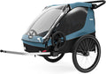 Thule Courier Fahrradanhänger Hunde, Fahrradanhänger für 2 Kinder Aegean Blue One-Size