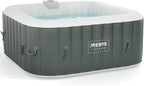Arebos Nadmuchiwane | Whirlpool Pure | | 4 osoby | 130 dysz do masażu | Spa Dobre samopoczucie Ogrzewanie | 550 litrów | z pokrywą | Bubble Spa & Wellness masaż