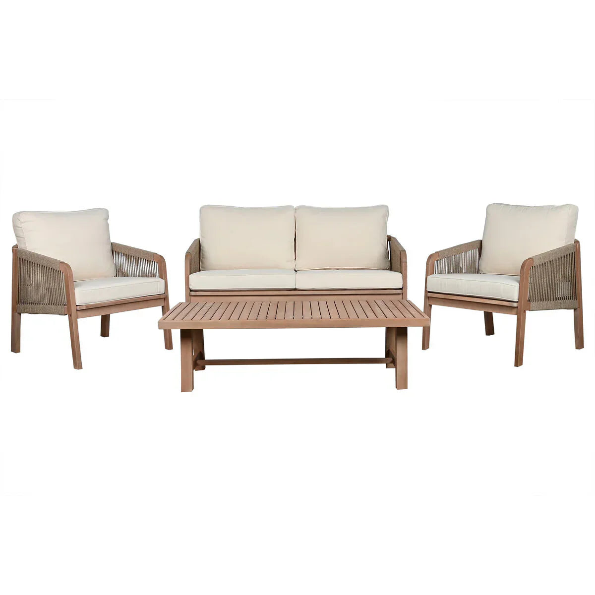 Trädgårdsmöbler Home ESPRIT Brun 138 x 79 x 83 cm 138 x 79 x 65 cm (4 Delar)