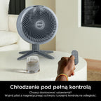Shark FlexBreeze TableMate Wentylator bezprzewodowy wewnętrzno-zewnętrzny, do 24 godz. pracy, wydajne chłodzenie, zasięg 20 m, cichy, 5 szybkości, oscylacja, zdalne sterowanie, zimowa mgła, FA150EU