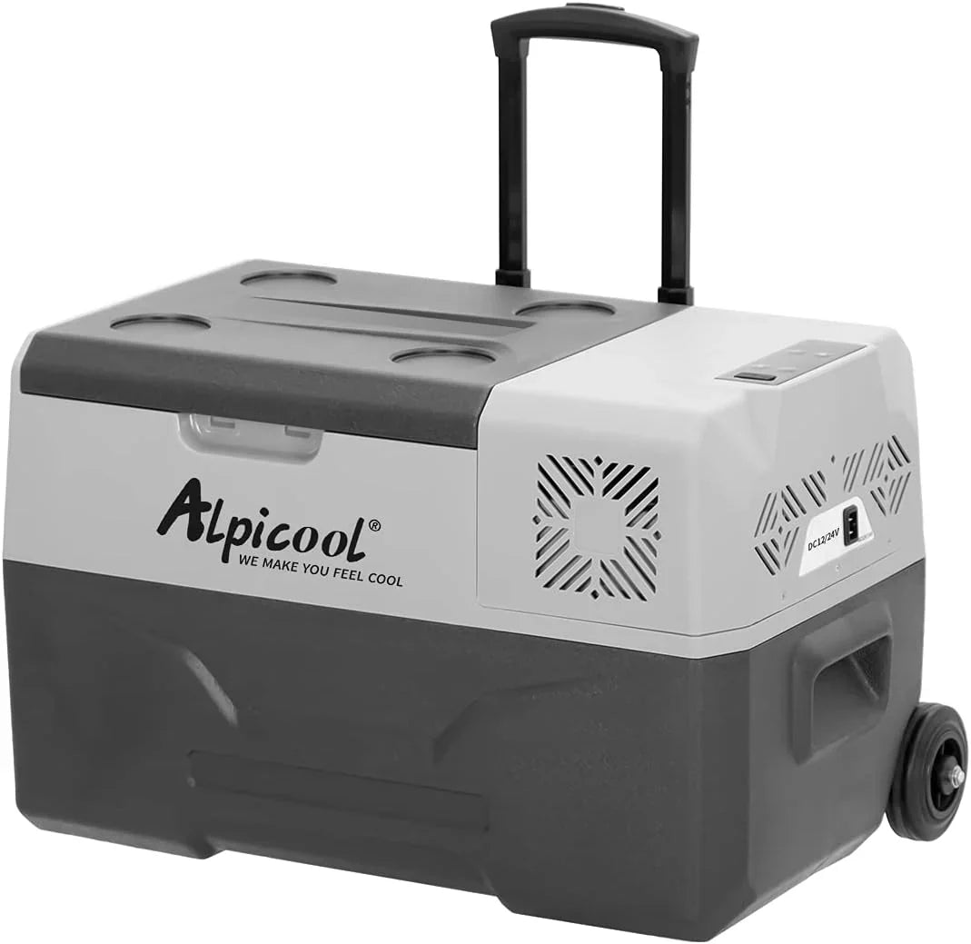 Alpicool CF55 55 Liter Kühlbox 12V tragbarer Mini-Kühlschrank elektrische Gefrierbox klein Gefrierschrank für Auto Camping, LKW, Boot und Steckdose mit USB-Anschluss, -20℃ bis 20℃(30L)