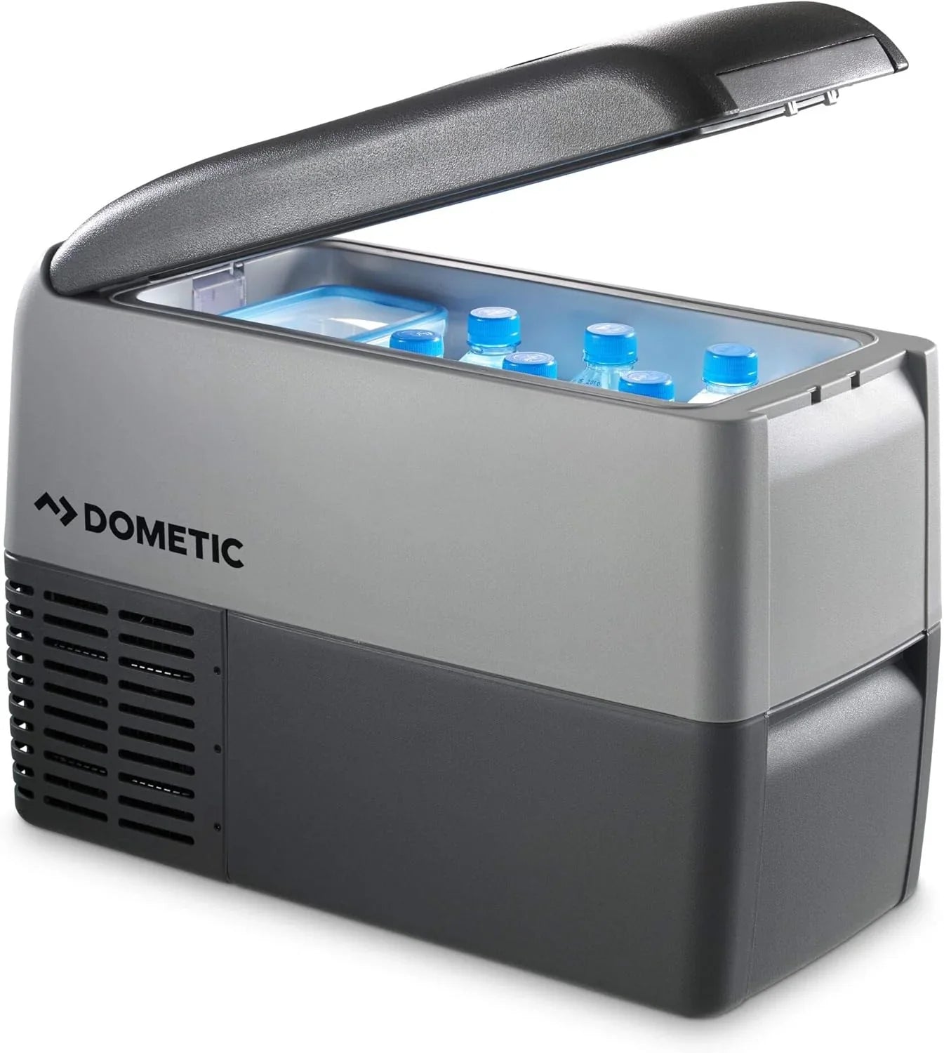 DOMETIC CoolFreeze CDF 36, tragbare elektrische Kompressor-Kühlbox/Gefrierbox, 31 Liter, 12/24 V für Auto, LKW oder Boot mit Batteriewächter, Grau(21_Liter)